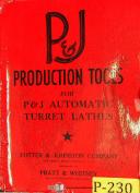 Potter & Johnston, Automatic Chucking Turret Lathe, Production Tools Manual 1949