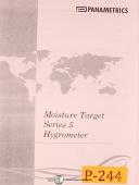Panametrics Series 5, Hygrometer Moisture Target, Users Manual 2002