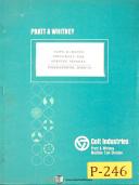Pratt & Whitney A, B & C Machine, Tape O Matic NOR Service Manual 1965