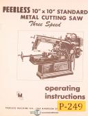 Peerless 10" x 10", Horizontal Metal Saw, Operations and Parts Manual