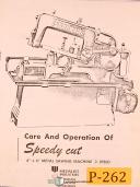 Peerless 6" x 6", 3 Speed Band Saw, Instructions and Parts Manual