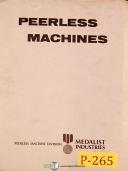 Peerless MH Series, Contour Band Saw Machine, Operation Service Maintenance Part
