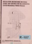 Rockford Controls for Power Presses, Installation Instructions Manual