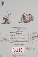 Ransome SPBPRS & SPBIRS Power & Idle tank Rolls Operator Instruction & Parts Manual