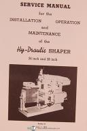 Rockford Series 16, 24" & 28" Shaper, Service Install Operation Parts Manual