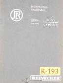 Reinecker WZS, Universal Tool Grinder, Operations & Parts Manual 1953