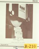 Reid 618HB, Surface Grinder, Operations and Maintenance Manual