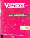 Verson-Verson 7S, OBI Press Operations Maintenance and Parts Manual 1961-7S-04