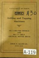 Allen No. 3 & No. 3V Drilling Tapping Parts Manual