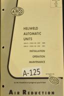 Airco Heliweld Automatic HMH-D HMH-E Operators Manual