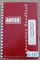 Arter Model B Surface Grinder Parts & Instruction Manual