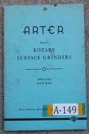 Arter Model B Surface Grinder Parts, Instruction Manual