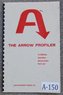 Arrow Profiler Operation, Maintenance, Parts Manual