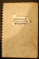 Accurshear 10 ga. x 10' Mdl. 613510 Shear Instruction Manual
