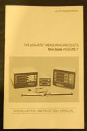 ACU-RITE MINI-Scale Digital Readout DRO Manual