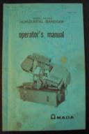 Amada HA-250 Horizontal Bandsaw Operations Manual 1981