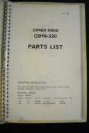 Amada CSHW-220 Corner shear Parts list. Mdl. CSHW-220