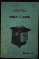 Amada CSW-220 Corner Shear Notcher Operators Manual