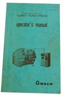 Amada PEGA Turret Punch Press Operators Manual