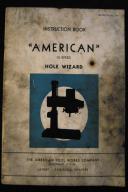 American Hole Wizard 12 Speed Drill Instruction Manual