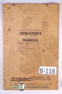 Bridgeport J-Head Operators Manual & Parts List (1960)