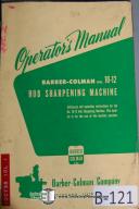Barber-Colman 10-12 Hob Sharpener No.4 Operators Manual