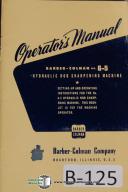 Barber-Colman No. 6-5 Gear Sharpening Operators Manual