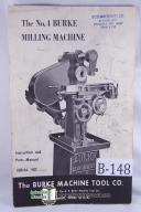 Burke No. 4 Milling Machine Parts and Mill Operation Manual