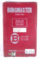 Burgmaster 2-BH 8 Spindle Turret Drill Service Manual Year 1953