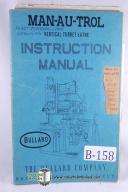 Bullard Man-Au-Trol Vert Lathe Instruction and Parts Manual 1949