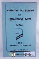 Barnes Drill H-3, H-4 Drilling Machine Operation Manual