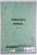 Bridgeport J-Head Operators Manual & Parts List (1955)