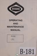 Bivans Model 54 Operating, Maintenance & Parts Manual