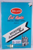 Bullard Cut Master Mdl. 75 Instruction Operation Manual