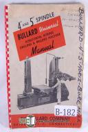 Bullard 4" & 5" Spindle Boring Operation & Parts Manual