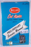 Bullard Cutmaster Mdl. 75 Service Manual & Schematics