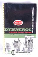 Bullard Dynatrol Vertical Turret Lathe Parts Manual