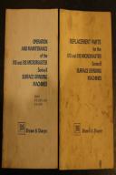 Brown & Sharpe 618 & 818 Micromaster Grinder Manuals