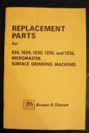 Brown & Sharpe 824,1024,1030,1224,1236 Parts Manual