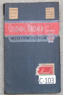 Colonial Broach Model RD Service & Operation Manual