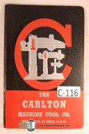 Carlton OA & 1A Radial Drill Maintenance & Care Manual