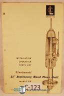 Cincinnati LO 21" Floor Drill Operators & Parts Manual