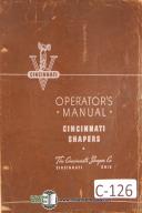 Cincinnati Shaper Operation, Maintenance & Parts Manual