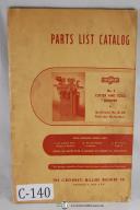 Cincinnati No. 2 Tool Cutter Grinder Parts Manual