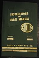 Chicago Model 1012L Instructions & Parts Manual