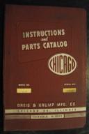 Chicago Dreis Krump Installation Parts 410-D Steel Press Brake Manual