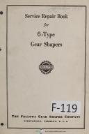 Fellows Type 6 Gear Shaper Machine Service Repair Manual Year (1943)