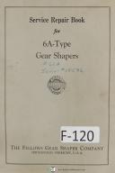 Fellows Type 6A Gear Shaper Machine Service Repair Manual Year (1955)