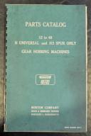 Gould & Eberhardt 12 thru 48H Universal & HS Spur Parts Manual