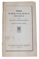 Heald 46B, 47A, 48A, 49, Sharpening Mill, Parts List Manual